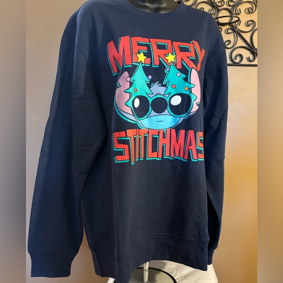 Disney Tops - Disney Stitch “Merry Stitchmas” Sweatshirt XL